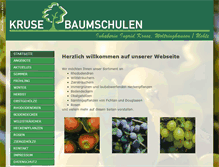 Tablet Screenshot of kruse-baumschulen.de